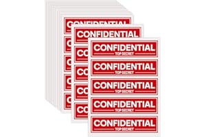100PCS Top Secret Confidential Stickers(Large),4"x1" File Handling Instructions Stickers Labels,Red Confidential Seals for En