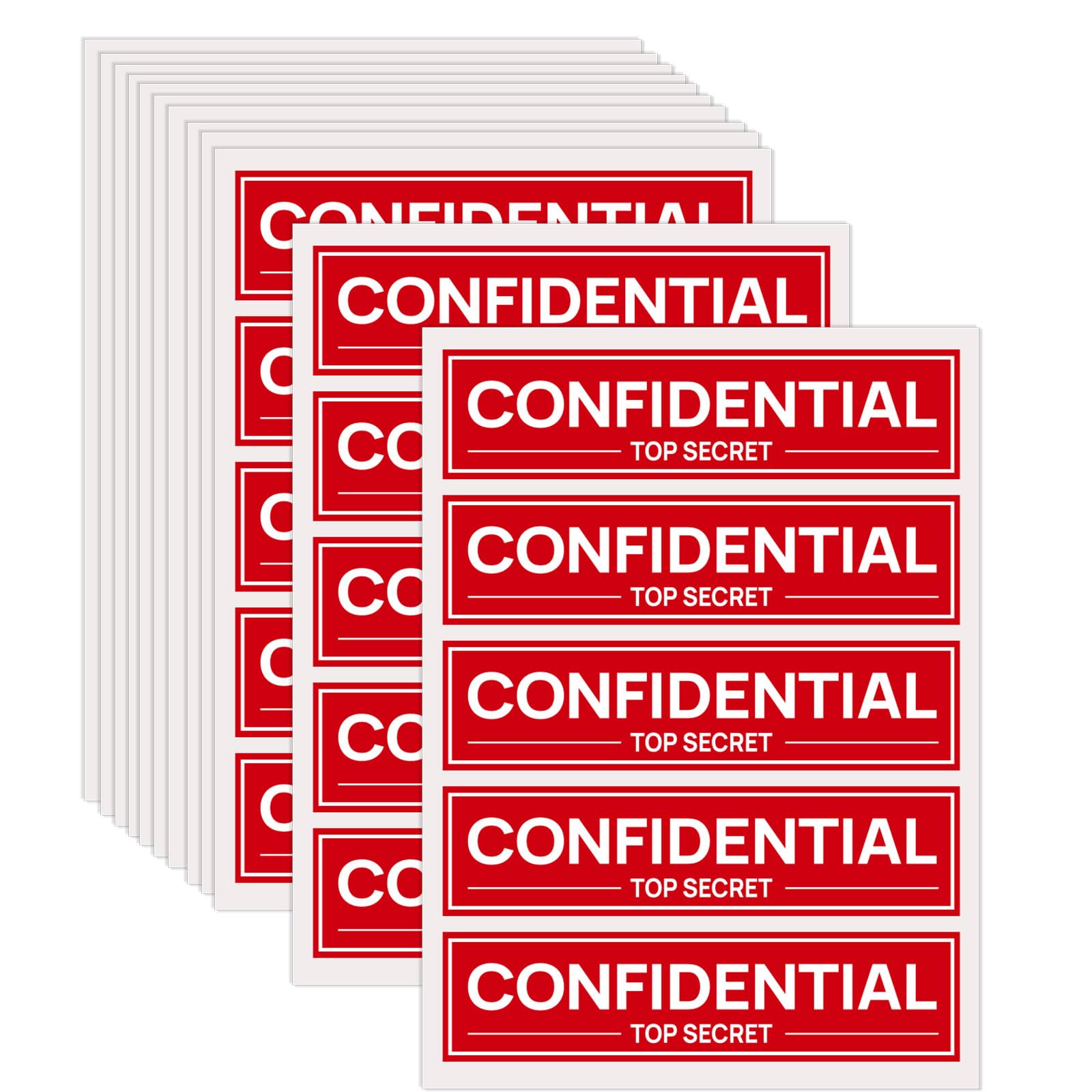 Photo 1 of 100PCS Top Secret Confidential Stickers(Large),4"x1" File Handling Instructions Stickers Labels,Red Confidential Seals for Envelope,File,Mailing,Invitation,Party