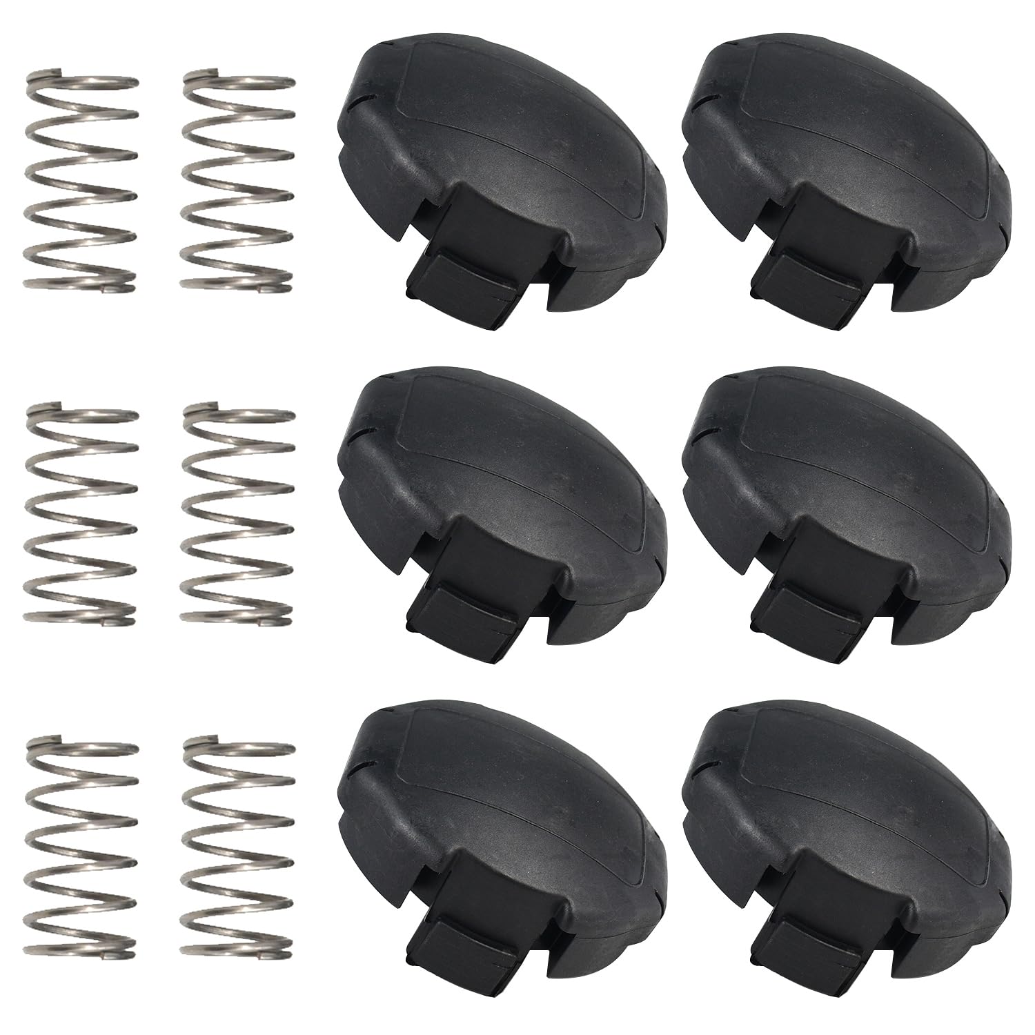 Photo 1 of Zeenparts X472000070 Speed Feed 400 Trimmer Head Cap Compatible with Echo Trimmer Wear Cap Spool Cover 4" Heads SRM-225 SRM-230 PAS-225 6 Pcs with Spring