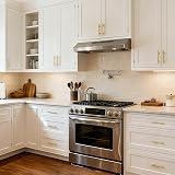 Goldenwarm 15Pcs Brushed Brass Cabinet Handles 160mm 224mm 12mm Hole Center view 2