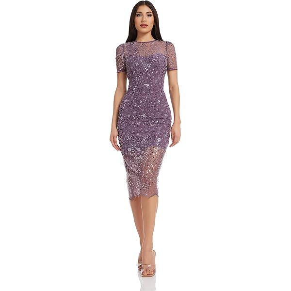 dress the population brittany dress Dress the Population Brittany Floral Sequin Mini Dress