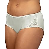 Shadowline womens Shadowline Women's Nylon Hipster Panty With Lace Insert 3 Pack