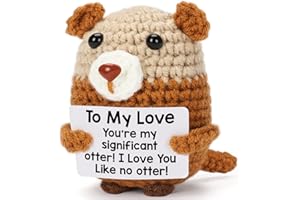 BuiltFit Valentines for Him Her Boyfriend Girlfriend Wife Husband - to My Love I Love You Like No Other, Handmade Crochet Otter for Fiance Women Men Lover Valentine's Day Birthday Wedding Christmas