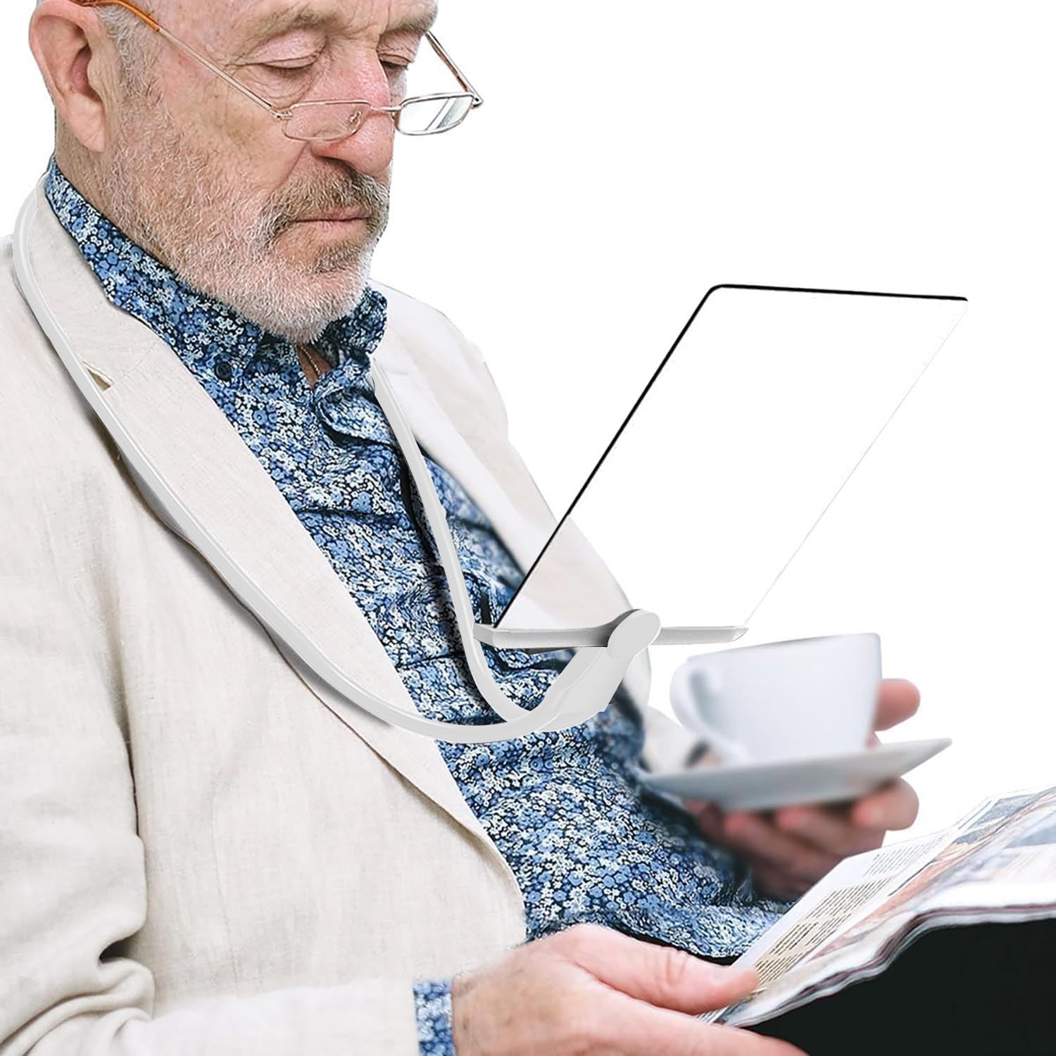 5X Magnifying Glasses,Full Page Magnifier for Reading with Aging Eyes,9"x6" Large Flexible Gooseneck Hands Free Magnifying Glass Sheet for Craft Work,Cross Stitch,Books,Small Prints,Low Version