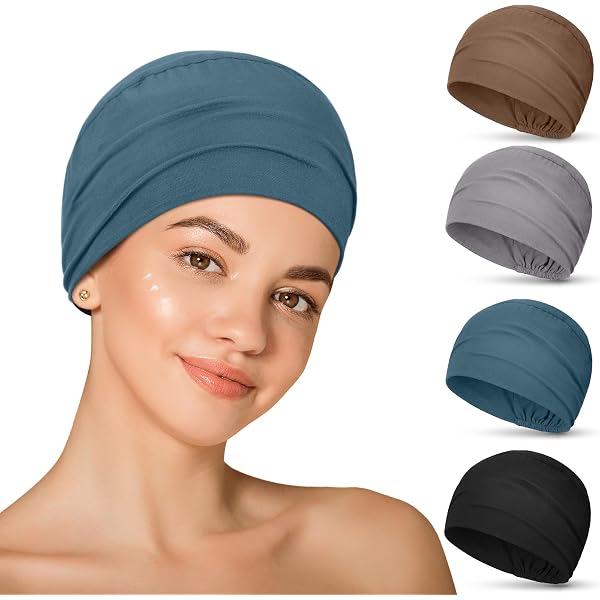 9 Pieces Solid Women Chemo Hat Stretchy Turban Beanie,Pre  display picture 3