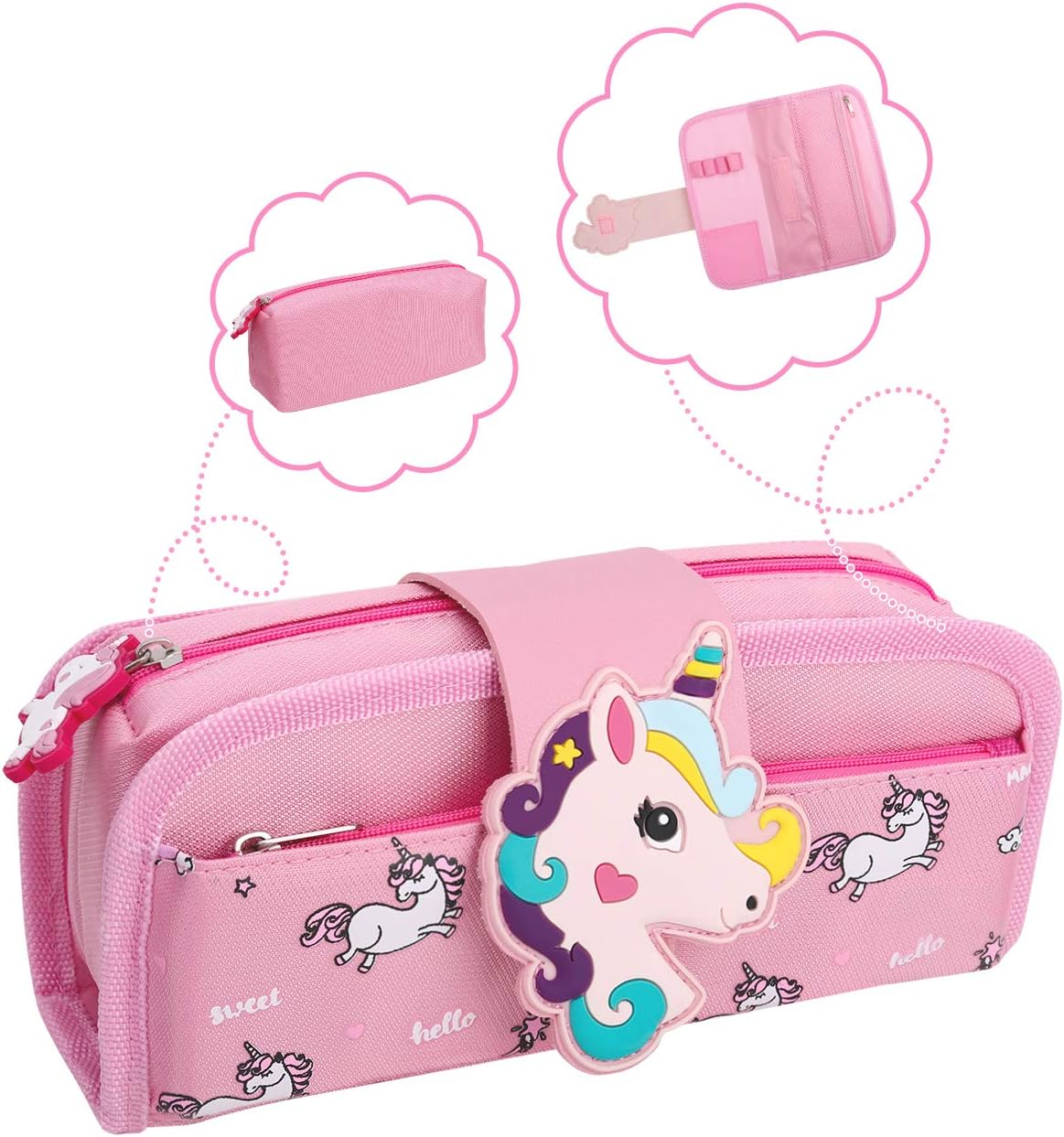 Dadanism Pencil Case for Girl Large Capacity Canvas Detachable Pen Bag