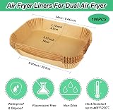 YQL Air Fryer Liners 100PCS for Ninja Instant Vortex Dual Air Fryers view 2