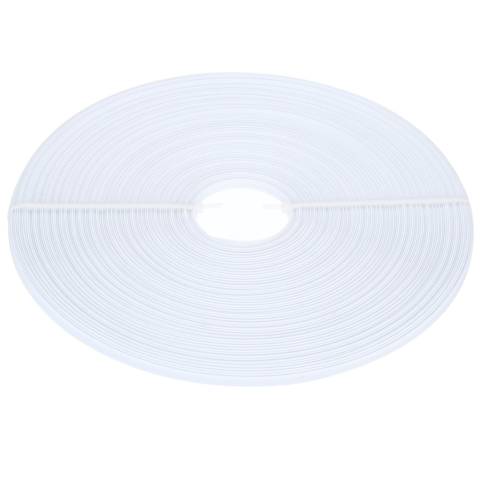 PATIKIL 6mm x 50 Yards Polyester Boning, 1 Roll High-Density Boning for Handmade Dolls Hats Handbags Wedding Dresses, White