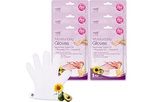 Epielle Moisturizing Hand Mask 6 Pairs, Deep Moisturizing Gloves for Dry, Cracked Hands, Self Care Gifts for Women, Spa Kit, Stocking Stuffers, Thanksgiving Essentials