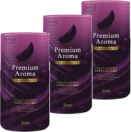 Amazon まとめ買い トイレの消臭力 プレミアムアロマ トイレ用 モダンエレガンス 400ml 3個 トイレ 置き型 消臭剤 消臭 芳香剤 消臭力 置き型