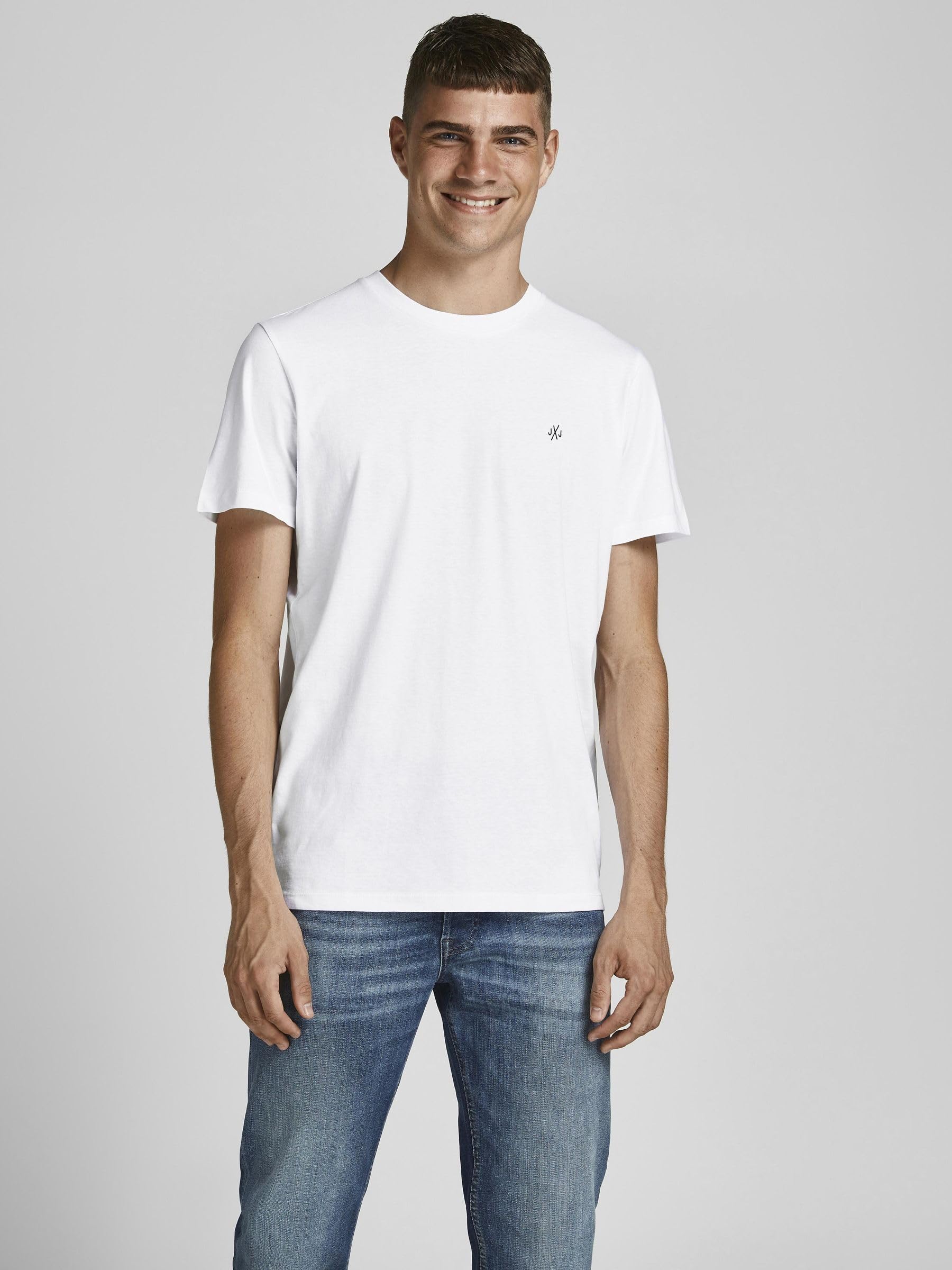 JACK & JONES Male T-Shirt 5er-Pack SWhite 2 8
