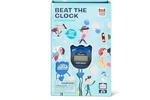 Tiger Tribe Beat The Clock - Stopwatch Set, Activity Set for Kids w 36 Time Based Activities, Stop Watch, Indoor/Outdoor, Solo/Team Play, Great Gift