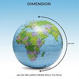 SHATCHI 40cm Inflatable World Globe Map Educational Geography Ball Classroom view 3