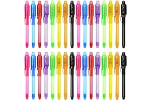 TIDALJAM uv light pen for kids - 32 pieces of disappearing ink pens with uv light, perfect for prizes, birthday presents, halloween gifts and parties