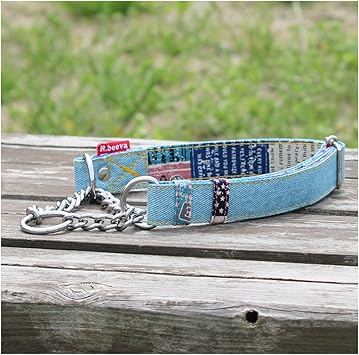 Amazon 中型犬 大型犬 Bow Wowハーフチョーク デニム R Beeva チャーム 通販