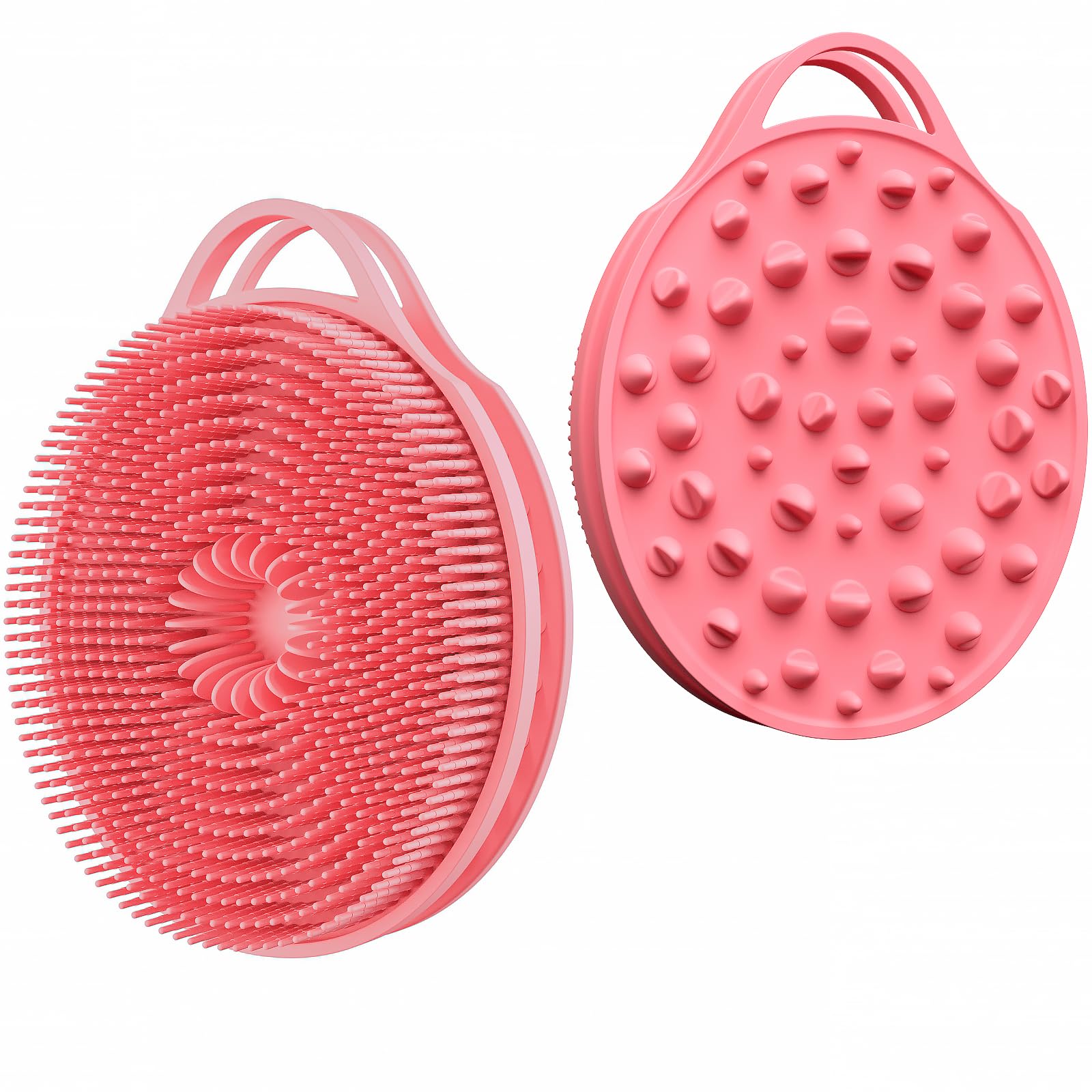 Photo 1 of 2 in 1 Silicone Body Scrubber, Anti Cellulite Massage Scrubber, Exfoliating Shower Brush for Men & Women, Removes Dead Skin, Reduces Cellulite, Improves Circulation, Fast Dry, Non Slip (1PC, Pink)