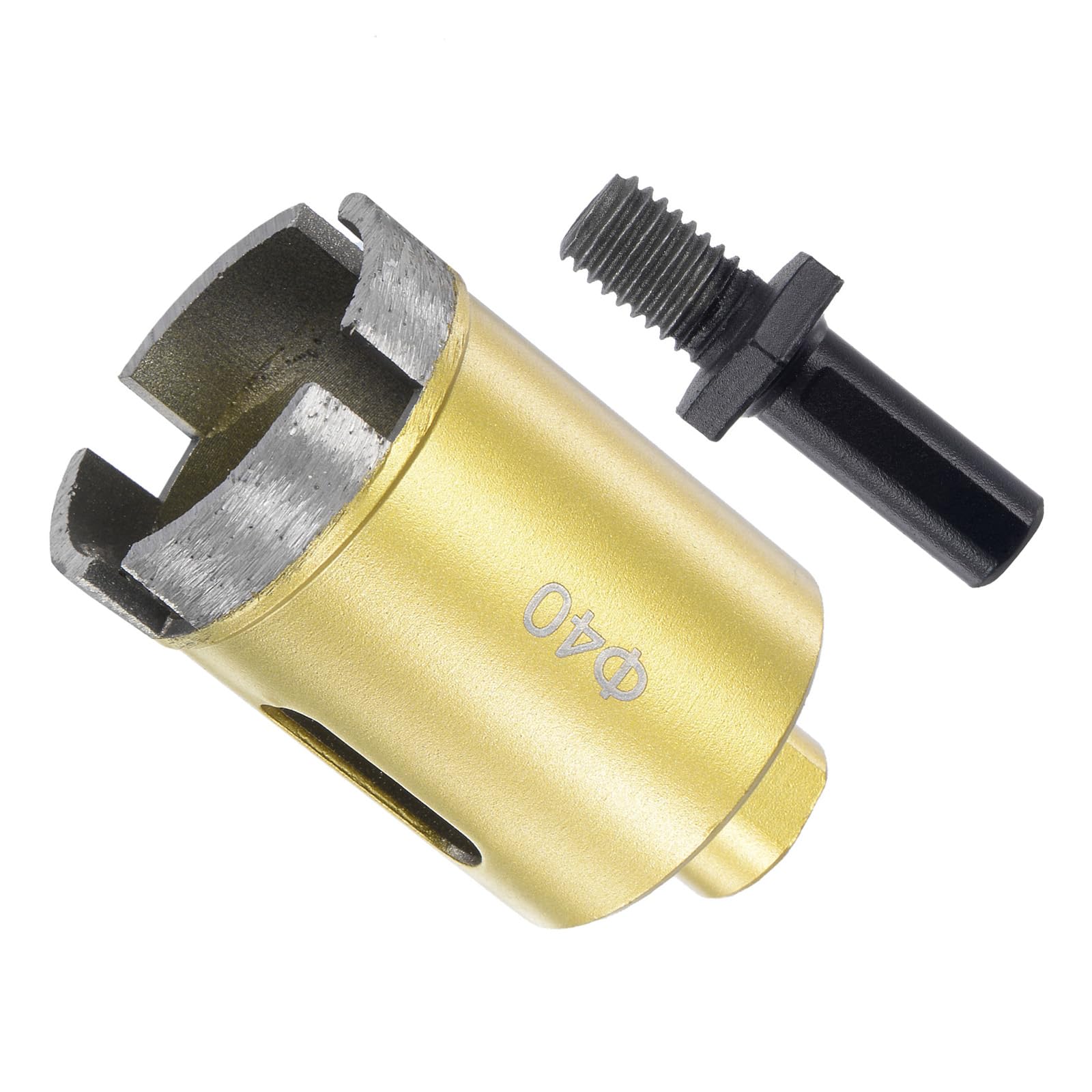 CoCud Diamond Drill Bits Set, 40mm Cutting Diameter, Brazed Diamond Core Drill Bits with M10 Arbor Adapter - (Applications: for Tile Ceramic Marble Stone)