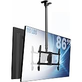 VIVO Back-to-Back Dual TV Ceiling Mount, 43-86 inch Screens, MOUNT-VC286-5 | Full Swivel, Telescoping Height Adjustment, 5.5ft Extension Pole, For Pitched/Vaulted Roof, Max VESA 600x400mm, Holds 110 lbs