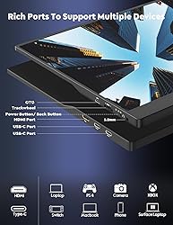OUNSHLI 4K Portable Monitor, 15.6'' 3840x2160 UHD
