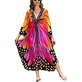 IMAGEKOPE Women 2025 Summer Kaftan Dresses Plus Size Bathing Suit Cover Up Moo Moos Beach Dress for Swimwear Caftan Dress