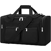 Komenta 20 inch Gym Bag for Men, 40L Sports Duffle Bag with side pockets durable Weekend Overnight Bag for Travel, Workout, Fitness (Black)