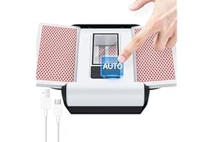 BATURU Rechargeable Automatic Card Shuffler 2 Deck – Fast, Reduced Jams, Low Noise, Compact & Lightweight, Card Shuffler for UNO, Poker, Skip-Bo, Phase 10 for Game Nights