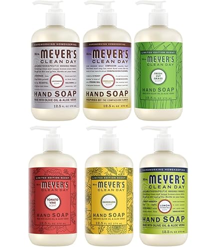 Amazon.com : Mrs. MEYER'S New 6 Scent Variety Pack, 1 Peony, 1