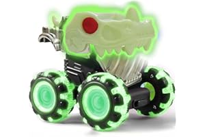 stargo - Glow in the Dark Skull Monster Truck Toys - Light Up Chomping Pull Back Truck | Birthday Gifts for Toddlers, Boys Toys, Monster Truck Children’s Toys for Kids Boys, Girls Ages 3-5 4-6 5-7 4-8