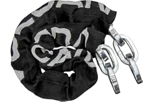 VULCAN Security Chain - Premium Case-Hardened - 5/16 Inch x 3 Foot (+/- 1.5 Inches) - Chain Cannot Be Cut with Bolt Cutters or Hand Tools Silver