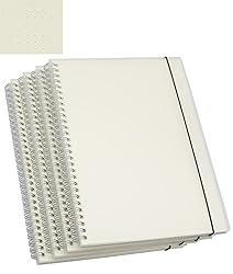 Yansanido Spiral Notebook, 4 Pcs 10.1 Inch x 7.6