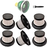 6 Pack Hepa Filters Replacement Compatible with Mini Vacuum Cleaner as Seen on TV. Washable and Durable Filters Works with Compact Cordless Vacuum. (Vacuum isn't Included）