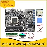 Lodokdre B75 BTC ETH Mining Motherboard 12 PCIE LGA1155 8GB DDR3 RAM G1620 CPU view 7