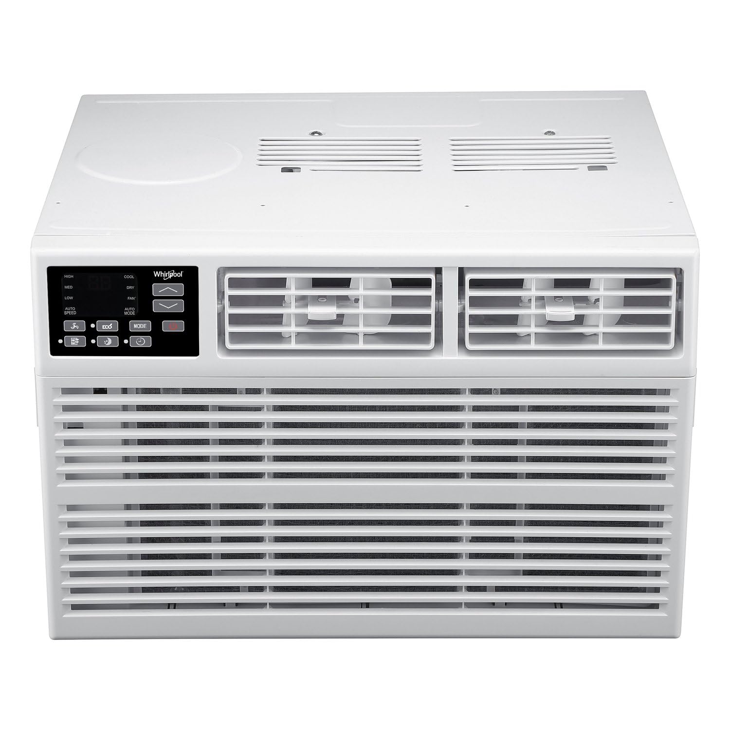 Photo 1 of Whirlpool 18,000 BTU Window Air Conditioner with Dehumidifier, 230V, Window AC for Large Rooms up to 1000 Sq. Ft., Bedroom, Living Room, Apartment, with Remote, 3 Speeds, and 24H Timer, White1