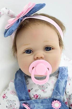 OUBL 22Zoll 55 cm Günstig Soft Silikon Vinyl Doll Magnetismus Spielzeug Geschenke lebensecht Reborn Puppe Babys Kinder Mädche
