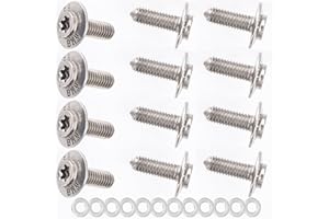 GZDLMOTO 12 Pcs/for BMW M5 x 14/14.5/17.5/16/20, Motorcycle Shell Stainless Steel Screws Bolt Kit, R1200GS LC ADV R1250GS R1200RT S1000XR RR S1000R R1250 F750GS F850GS F900R (Silver / 12Pcs, M5 x 14)