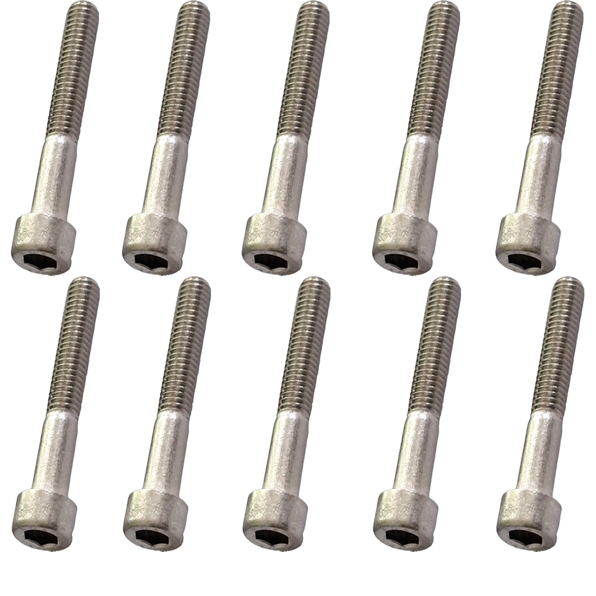 M8 x 70mm Socket Cap Bolts Made of Marine Grade A4 Stainless Steel - Corrosion Resistant Fasteners (Pack of 10)