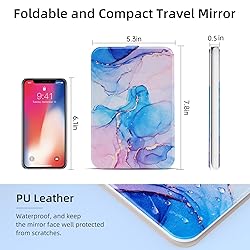 Rechargeable Travel Lighted Makeup Mirror with PU