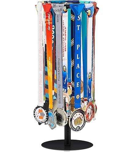 SUPERDANT Soporte Para Medallas, Soporte Para Medallas Para Correr, Soporte Para Cinta, Corre Con Tu Corazón, Organizador De Medallas, Decoración Montada En La Pared, Regalo Para Corredor, 15.7 X 5.9