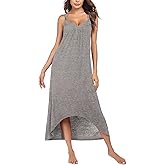 Ekouaer Women's Sleeveless Long Nightgown Full Slip Nightdress Soft Sleepdress V Neck Nightshirt