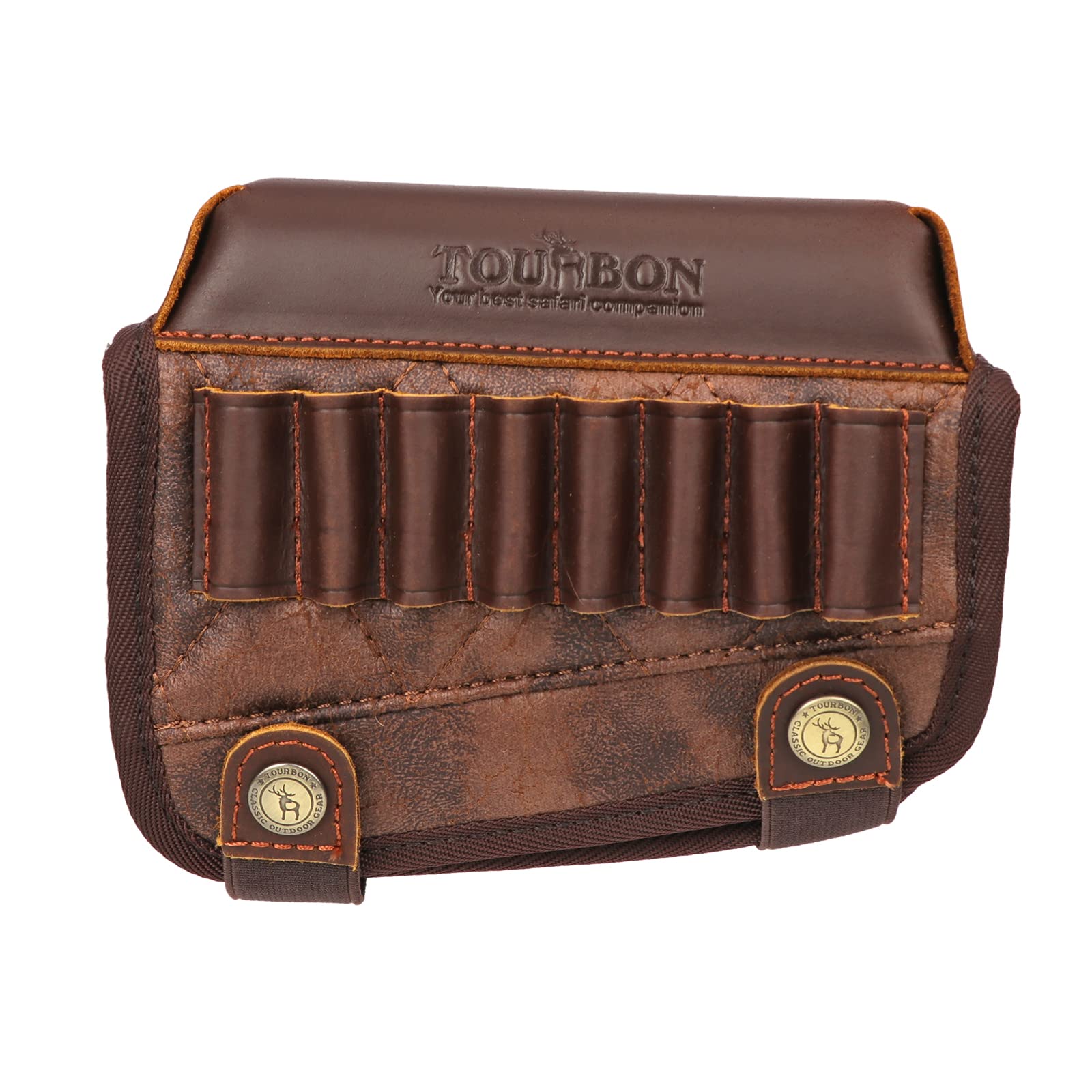 TOURBON Rifle Buttstock Cartridge Holder Cheek Rest Pouch Right Handed