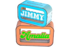 Personalized Name Piggy Bank, Custom Wooden Money Saving Box, Personalized Coin Bank for Desk Decor, Unique Custom Gift for H