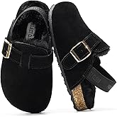 Project Cloud 100% Genuine Leather Kids Clogs with Natural Cork Footbed & Memory Foam Insole Arch Support - Non-Slip Clogs for Kids - Slippers Sandals for Boys & Girls Footwear