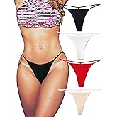 Cotton G String Thongs for Women T Back Gstring Underwear Seamless Panties Tangas Sexy 4 Pack Set
