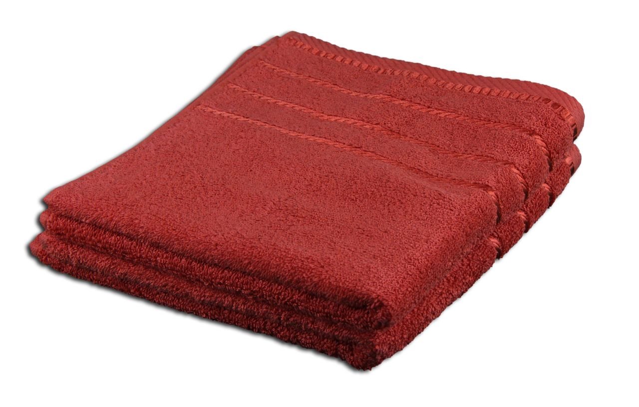 Gözze - Set of 4 Hand Towels, Berlin, 100% Cotton, 50 x 100 cm - Orange