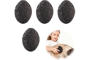 Pumice Stone for Cleaning - 4 Pack, Natural Volcanic Stone for Pet Hair Removal, Safe for Pets, Durable, Ideal for Dogs, Cats