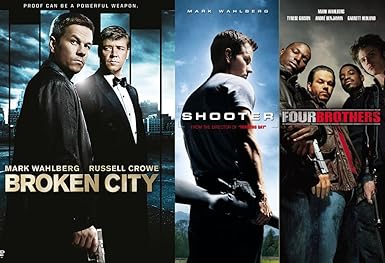 Amazon Com Mark Wahlberg The Shooter Four Brothers Broken City Triple Feature Dvd Crime Action Movie Set Bundle Mark Wahlberg Movies Tv
