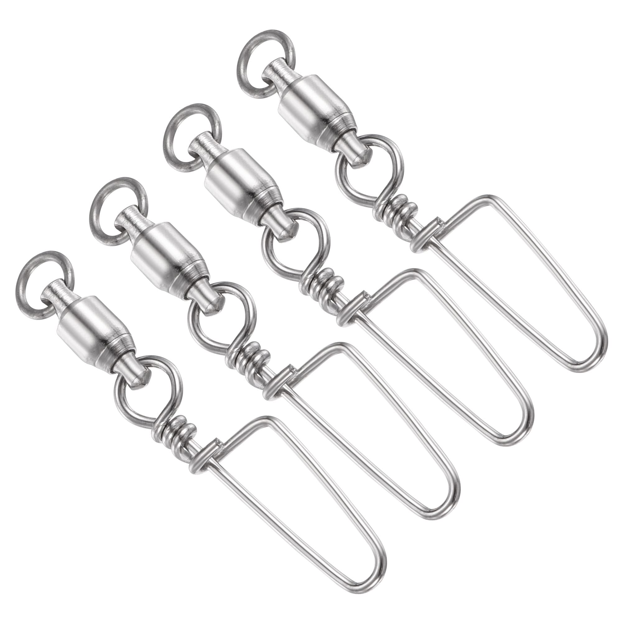 PATIKIL Fishing Snap Swivels, 20Pcs 72LBS Stainless Steel Ball Bearing Tackle for Saltwater Freshwater Fishing