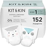 Kit & Kin Premium Baby Nappies Size 1 Newborn 152 Nappies