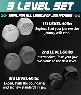 smim 6PCS Jaw Trainer Face Exerciser 3 Resistance Levels for Jawline view 3
