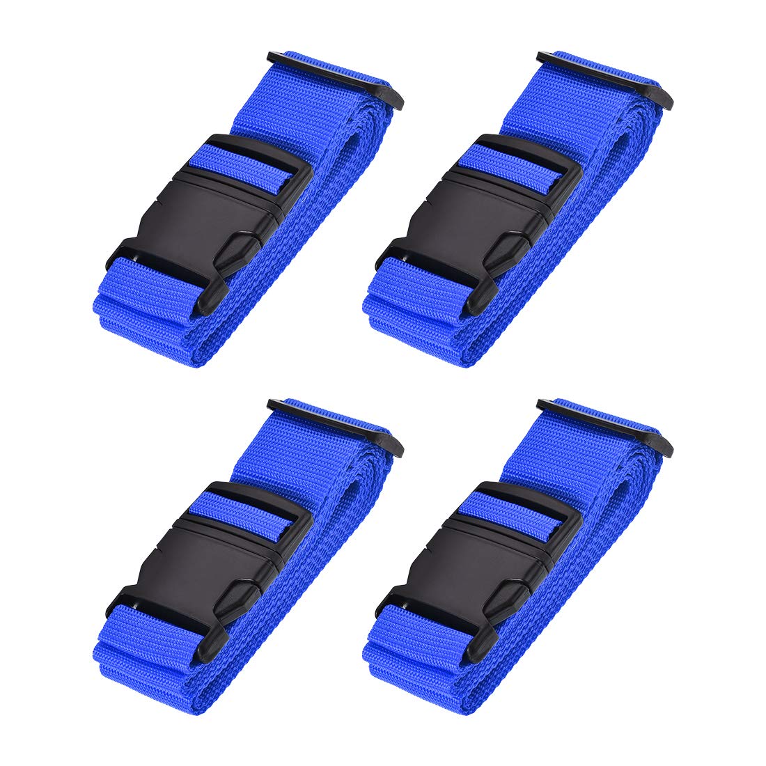 sourcing map Luggage Straps Suitcase Belts with Buckle Label, 2Mx5cm Adjustable PP Travel Bag Packing Accessories, Dark Blue 4Pcs